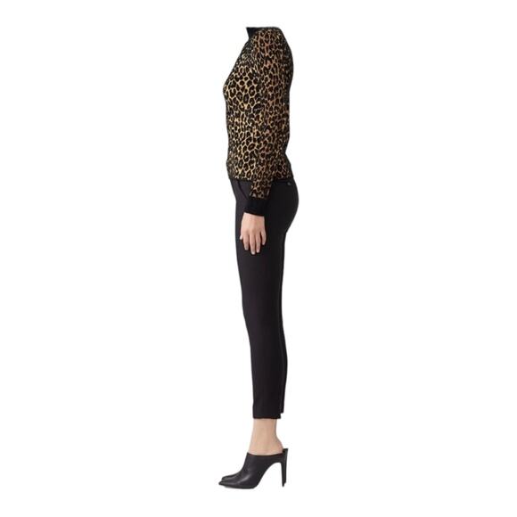 Ronny Kobo Dahlia Leopard Animal Turtleneck Pullover Sweater X-Small - Picture 12 of 12